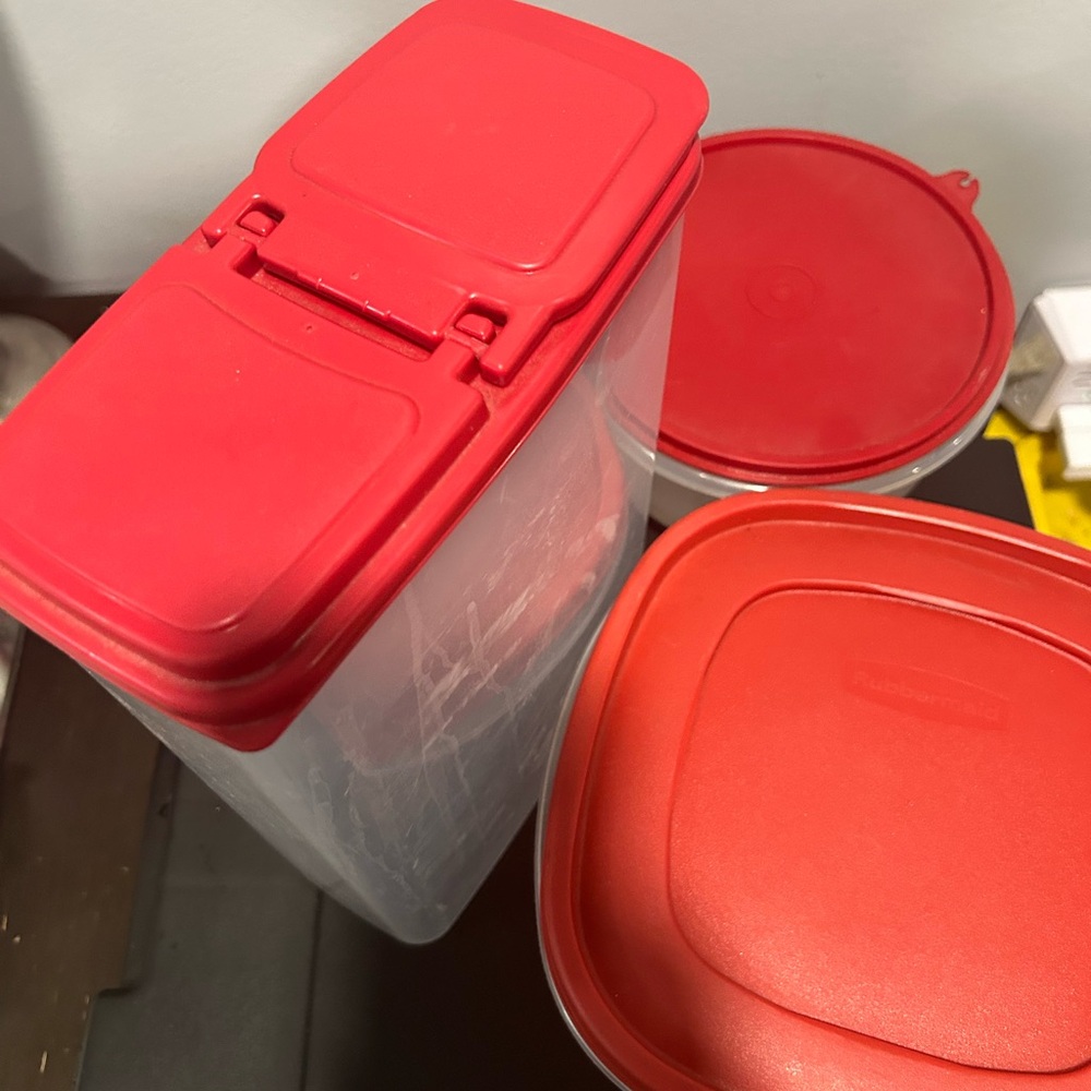 Red Kitchen Storage Container Set - Picture 2 of 6